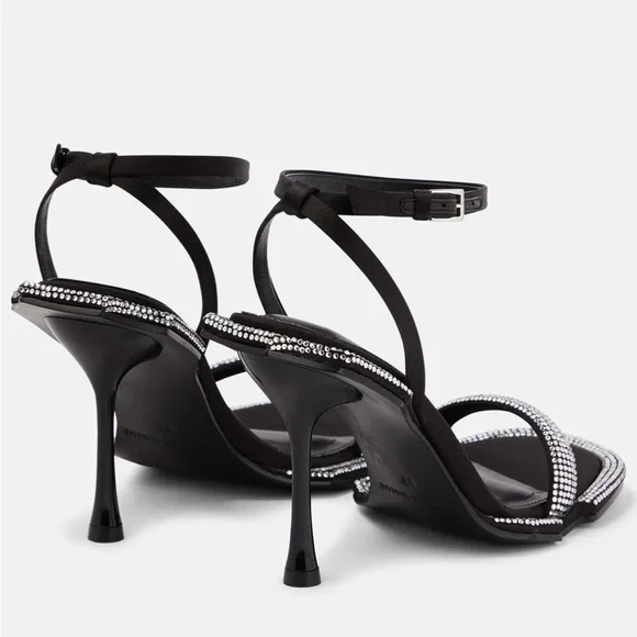 Jonathan Simkhai Crystal Satin Heels - Picture 3 of 9